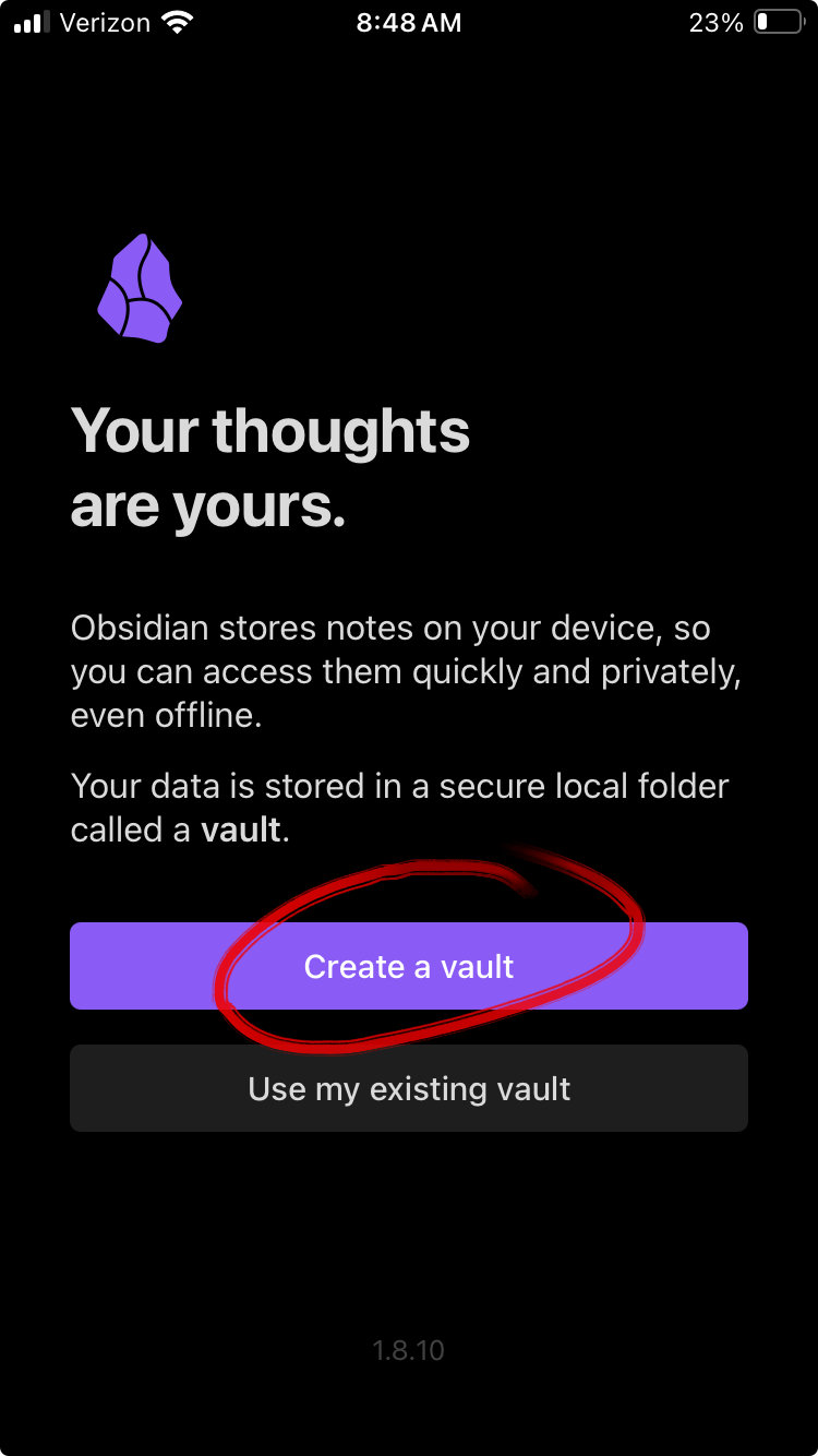 create a vault