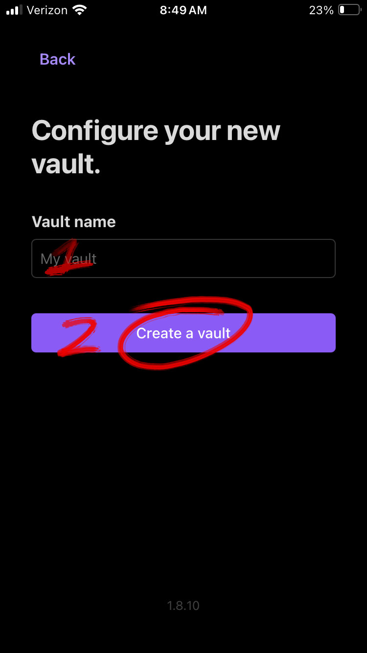 name your vault