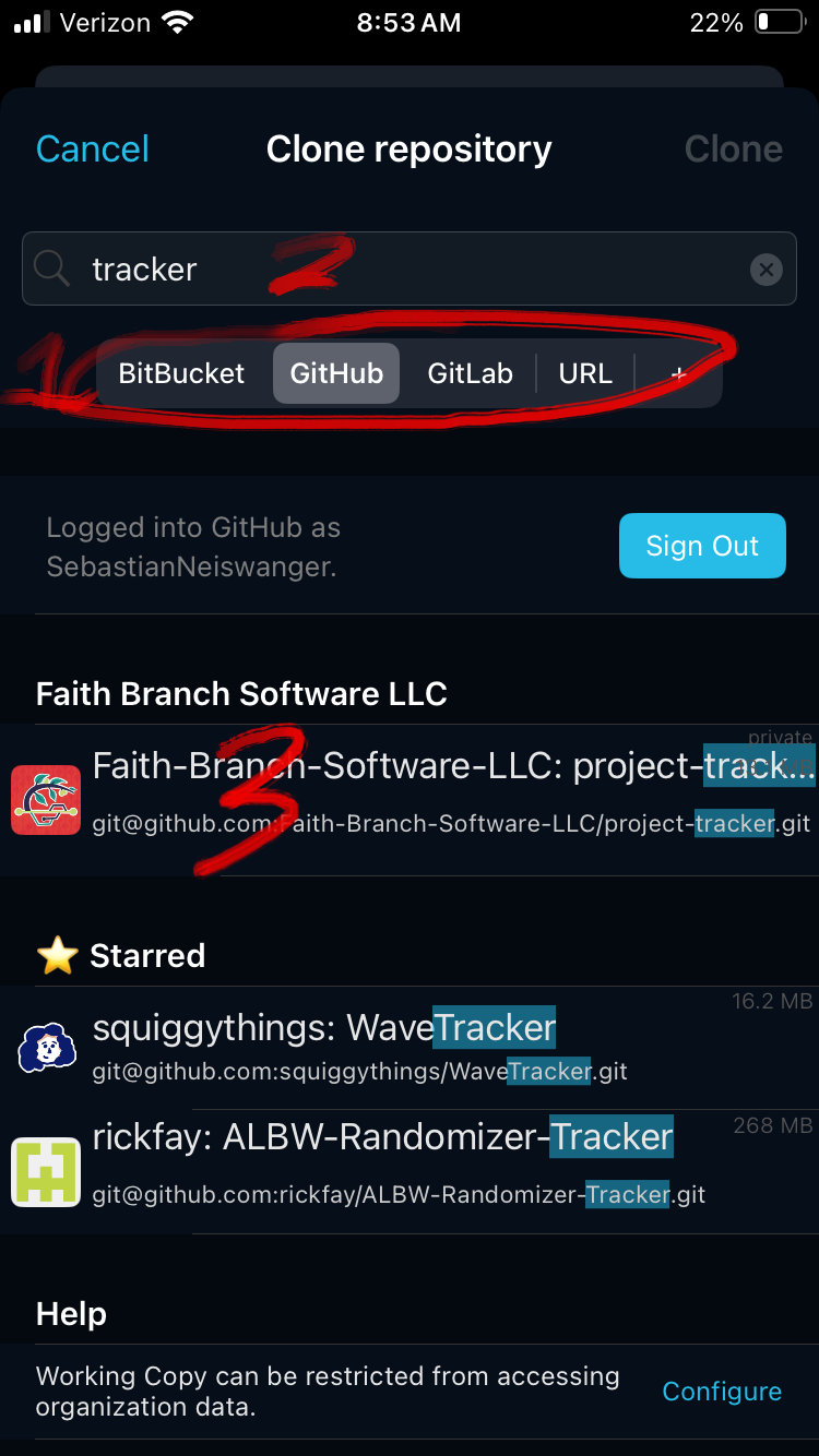 select repository