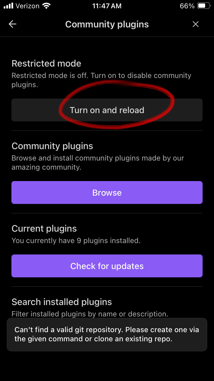restricted mode